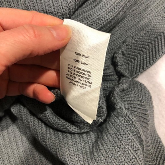 Aritzia Wilfred Womens XS Gray Rib Knit Gray Tank Sweater Top Wool CAM4-3447-46 - Picture 10 of 11